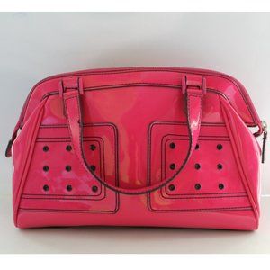 BCBG Vintage Vinyl Hot Pink Shoulder Bag Y2K